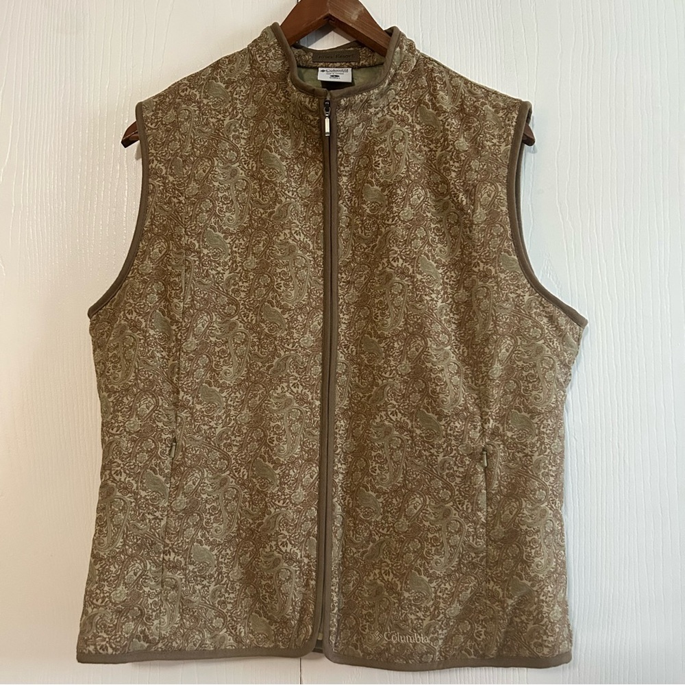 Columbia Tan and Brown Patterned Vest